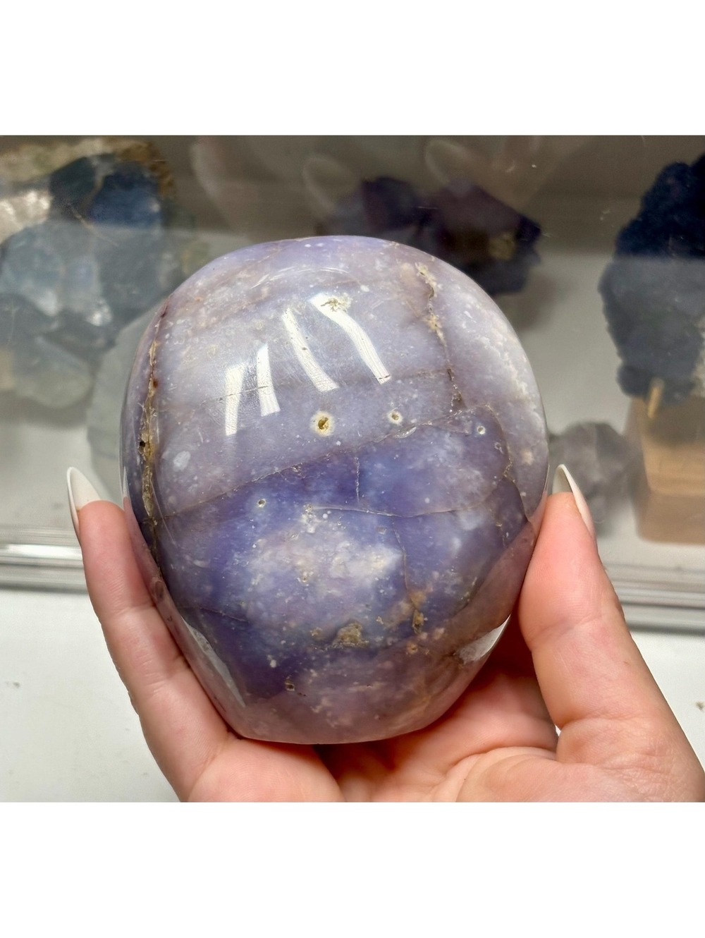 Purple Chalcedony Freeform | Natural Lavender Chalcedony Crystal |